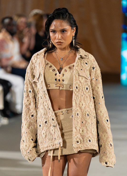 Upena Lace/Denim Jacket